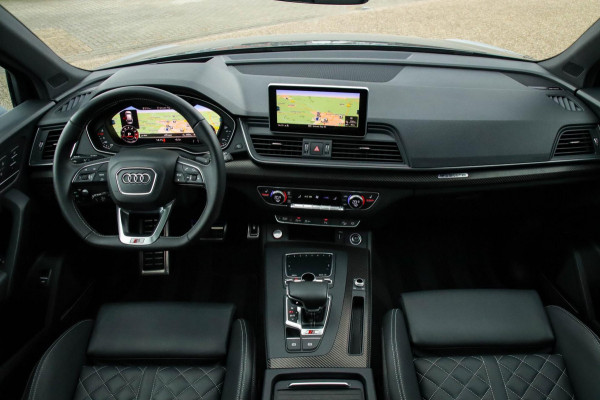 Audi SQ5 3.0TFSI Q5 Quattro S-Line 354pk Automaat! 2e Eig|DLR|Luchtvering|Kuipstoelen|Panoramadak|Virtual Cockpit|Black|Carbon|22