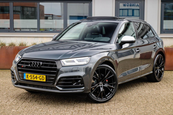 Audi SQ5 3.0TFSI Q5 Quattro S-Line 354pk Automaat! 2e Eig|DLR|Luchtvering|Kuipstoelen|Panoramadak|Virtual Cockpit|Black|Carbon|22