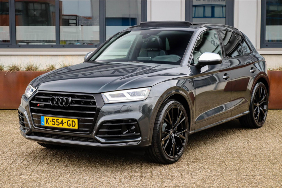 Audi SQ5 3.0TFSI Q5 Quattro S-Line 354pk Automaat! 2e Eig|DLR|Luchtvering|Kuipstoelen|Panoramadak|Virtual Cockpit|Black|Carbon|22