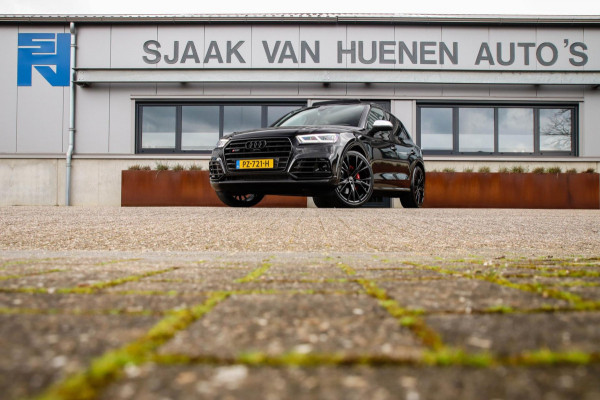 Audi SQ5 3.0TFSI Q5 Quattro S-Line 354pk Automaat! 1e Eig|NL|DLR|Luchtvering|Kuipstoelen|Panoramadak|Virtual Cockpit|Black|Carbon