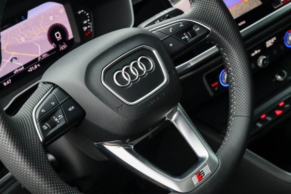 Audi Q3 40 2.0TFSI Quattro Edition One S-line 190pk S-Tronic 1e Eig|Panoramadak|Virtual Cockpit|LED Matrix|Leder|Black|20|Trekhaak