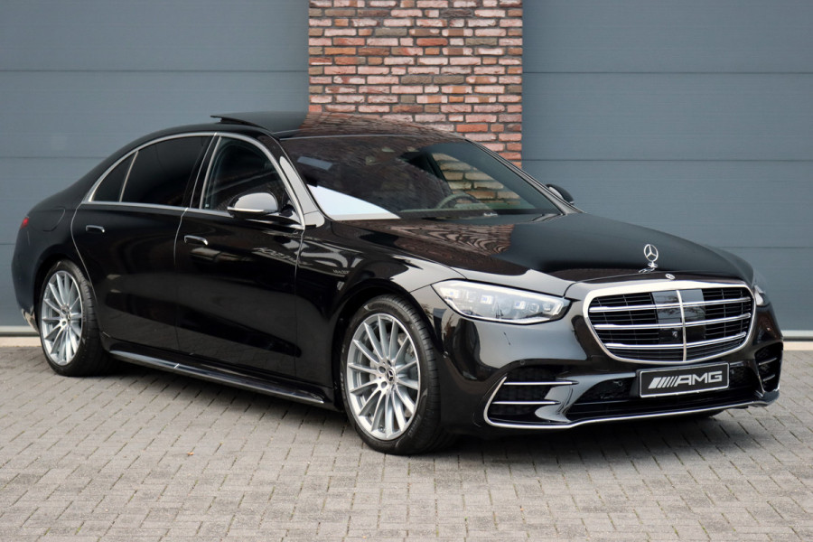 Mercedes-Benz S-Klasse 580 e 4-MATIC Lang AMG Line Aut9, Plug-in Hybride, Luchtvering, Panoramadak, Surround Camera, Head-up Display, Burmester, Zonweringspakket, Tablet Achterin, Distronic+, Stoelverwarming/-ventilatie V+A, Rijsassitentiepakket, E