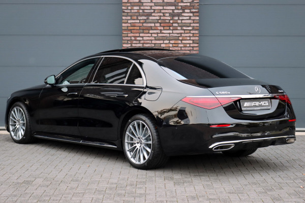 Mercedes-Benz S-Klasse 580 e 4-MATIC Lang AMG Line Aut9, Plug-in Hybride, Luchtvering, Panoramadak, Surround Camera, Head-up Display, Burmester, Zonweringspakket, Tablet Achterin, Distronic+, Stoelverwarming/-ventilatie V+A, Rijsassitentiepakket, E