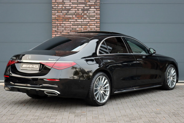 Mercedes-Benz S-Klasse 580 e 4-MATIC Lang AMG Line Aut9, Plug-in Hybride, Luchtvering, Panoramadak, Surround Camera, Head-up Display, Burmester, Zonweringspakket, Tablet Achterin, Distronic+, Stoelverwarming/-ventilatie V+A, Rijsassitentiepakket, E