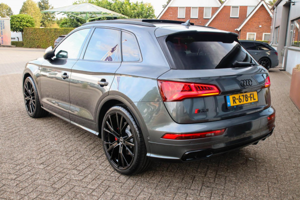 Audi SQ5 3.0TFSI Q5 Quattro S-Line 354pk Automaat! 1e Eig|DLR|Luchtvering|Kuipstoelen|Panoramadak|Virtual Cockpit|Black|Carbon|22