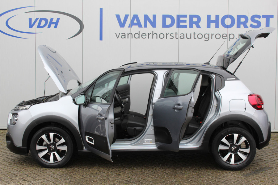 Citroën C3 1.2-83pk PureTech 'Feel-Pack'. Fijne comfortabele wagen ! Airco, cruise cntrl, metallic lak, LM wielen, parkeersensoren achter etc.