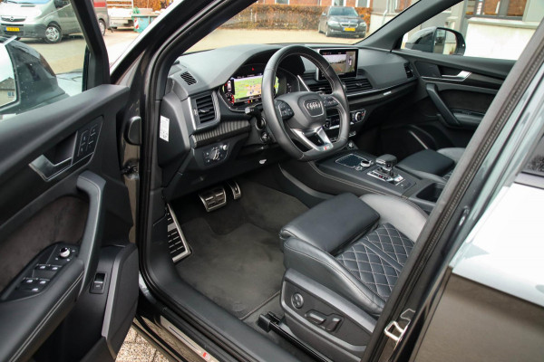 Audi Q5 3.0TFSI SQ5 Quattro S-Line 354pk Automaat 1e Eig|DLR|Kuipstoelen|Panoramadak|Virtual Cockpit|Luchtvering|Black Pack|22inch