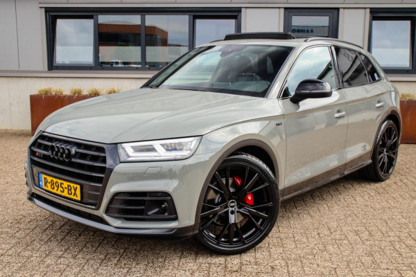 Audi SQ5 3.0 TFSI Q5 Quattro S-Line 354pk Automaat! 1e Eig|DLR|Quantum|Kuipstoelen|Panoramadak|Virtual Cockpit|Black|Carbon|22inch