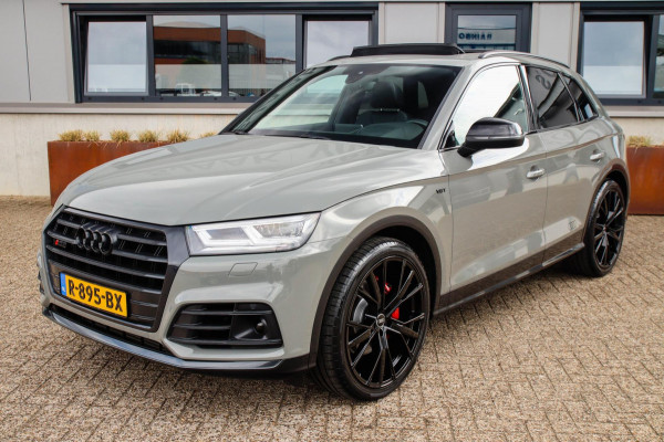 Audi SQ5 3.0 TFSI Q5 Quattro S-Line 354pk Automaat! 1e Eig|DLR|Quantum|Kuipstoelen|Panoramadak|Virtual Cockpit|Black|Carbon|22inch