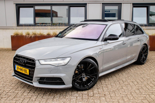 Audi A6 Avant 1.8 TFSI S-Line Automaat 190pk! 1e Eig|DLR|Nardo Grey|Panoramadak|RS Kuipstoelen elektrisch|LED|Camera|20inch|Black