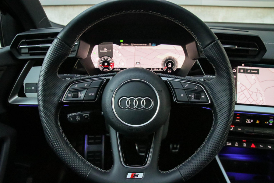 Audi A3 Sportback 35 1.5 TFSI S Edition S-line 150pk S-Tronic! Supersport kuipstoelen|Virtual Cockpit|Panoramadak|LED Matrix|Black