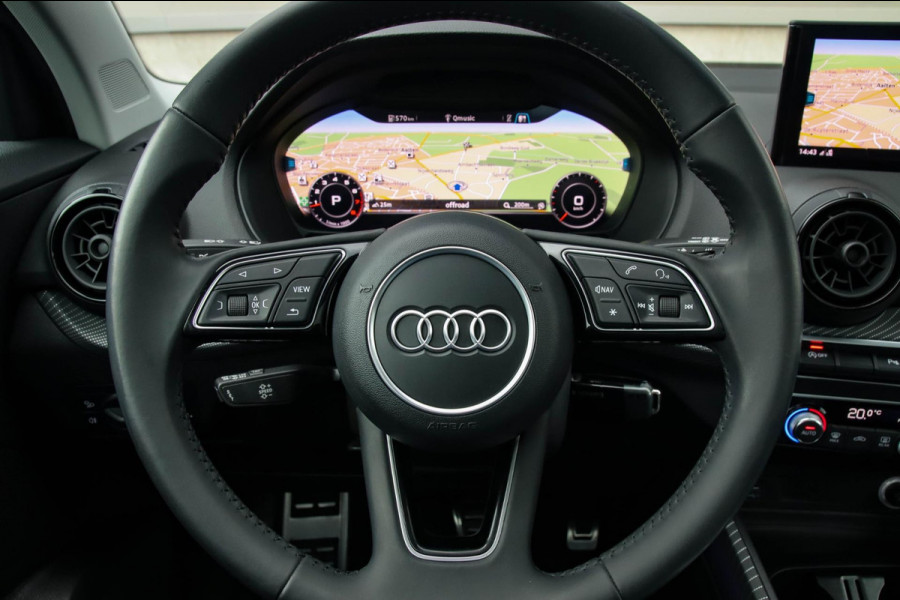 Audi Q2 1.4 TFSI CoD Sport Pro Line S S-line 150pk S-Tronic! 1e|Virtual Cockpit|Panoramadak|LED Matrix|3D Knippers|Leder|Black|19