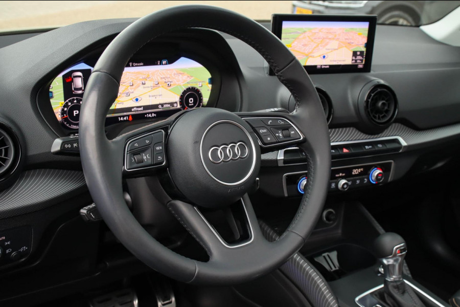 Audi Q2 1.4 TFSI CoD Sport Pro Line S S-line 150pk S-Tronic! 1e|Virtual Cockpit|Panoramadak|LED Matrix|3D Knippers|Leder|Black|19