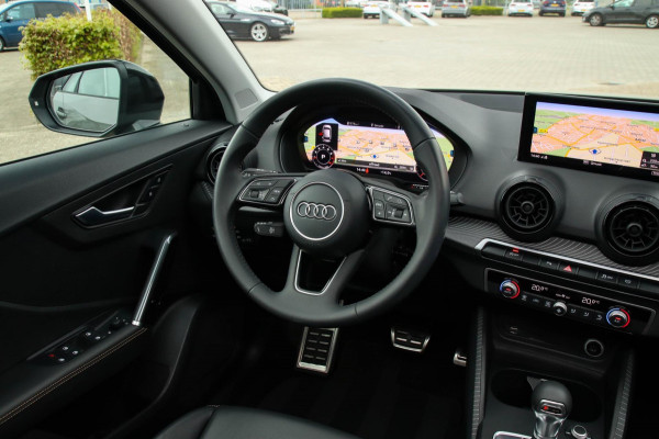 Audi Q2 1.4 TFSI CoD Sport Pro Line S S-line 150pk S-Tronic! 1e|Virtual Cockpit|Panoramadak|LED Matrix|3D Knippers|Leder|Black|19