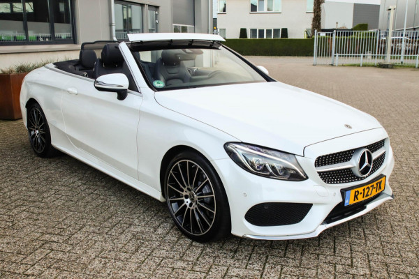 Mercedes-Benz C-Klasse Cabrio 180 Edition 1 AMG Styling 9G Automaat 156pk 1 Eig|DLR|23dkm|Lederen sportstoelen|LED|Airscarf|19inch