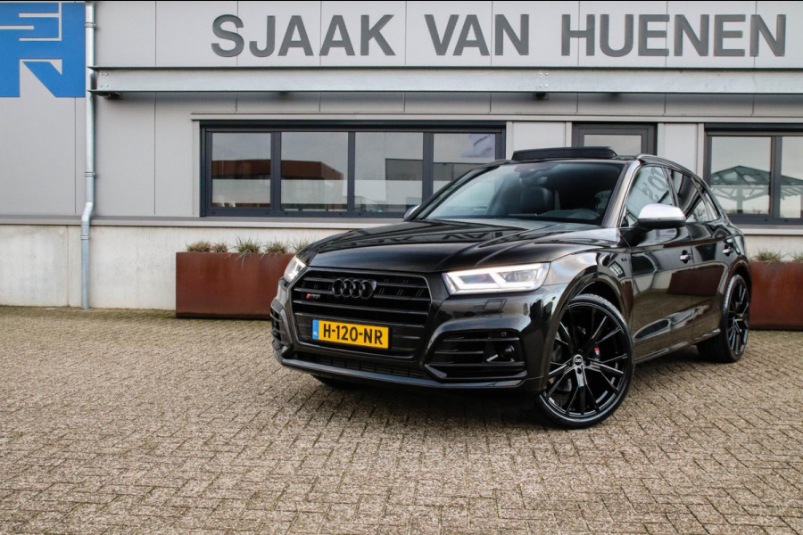 Audi SQ5 3.0TFSI Q5 Quattro S-Line 354pk Automaat! 1e Eig|DLR|Luchtvering|Kuipstoelen|Panoramadak|Virtual Cockpit|Black|Carbon|22