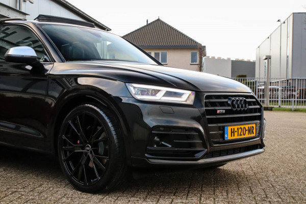 Audi SQ5 3.0TFSI Q5 Quattro S-Line 354pk Automaat! 1e Eig|DLR|Luchtvering|Kuipstoelen|Panoramadak|Virtual Cockpit|Black|Carbon|22