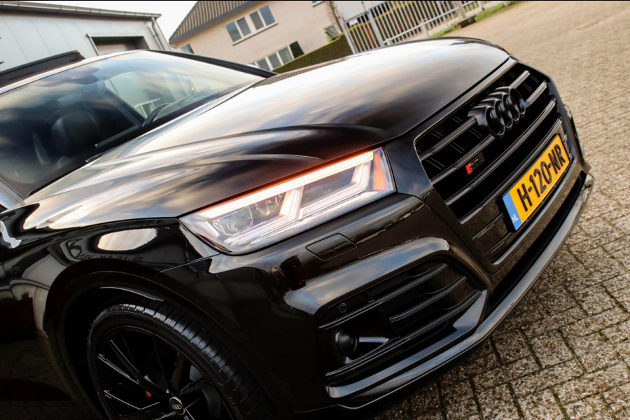 Audi SQ5 3.0TFSI Q5 Quattro S-Line 354pk Automaat! 1e Eig|DLR|Luchtvering|Kuipstoelen|Panoramadak|Virtual Cockpit|Black|Carbon|22