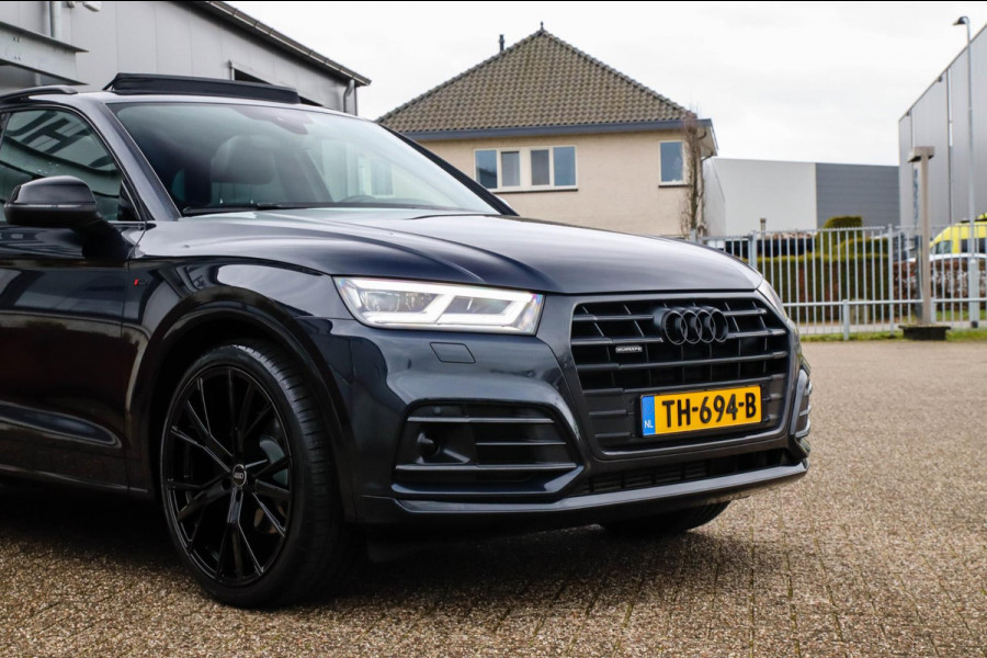 Audi Q5 2.0 TFSI Quattro Pro Line S S-Line 252pk Automaat! 1e|NL|DLR|Luchtvering|Kuipstoelen|Panoramadak|Virtual Cockpit|B&O|Black