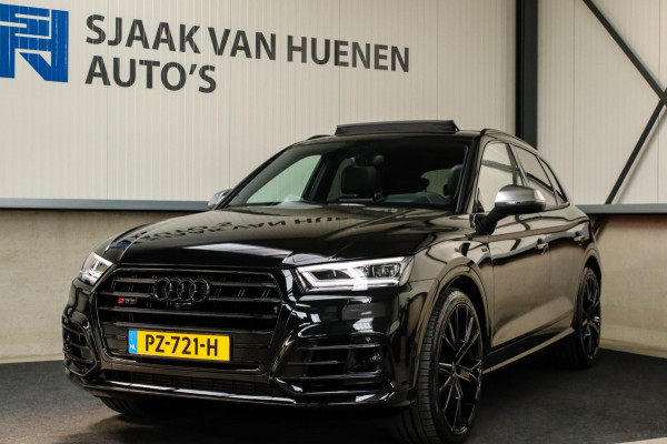 Audi Q5 3.0TFSI SQ5 Quattro S-Line 354pk Automaat! 1e Eig|NL|DLR|Luchtvering|Kuipstoelen|Panoramadak|Virtual Cockpit|Black|Carbon