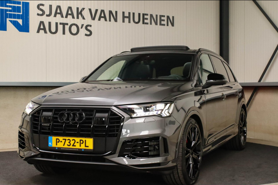 Audi Q7 55TFSI e Quattro Pro Line S S-Line 381pk Automaat! 1e Eig|DLR|Luchtvering|Panoramadak|Virtual|HD Matrix LED|Black|Trekhaak