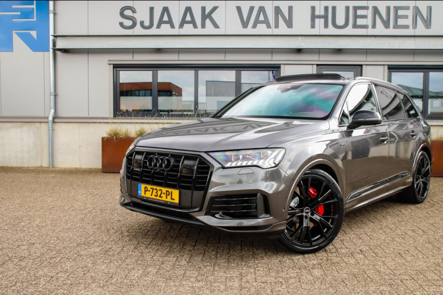 Audi Q7 55TFSI e Quattro Pro Line S S-Line 381pk Automaat! 1e Eig|DLR|Luchtvering|Panoramadak|Virtual|HD Matrix LED|Black|Trekhaak