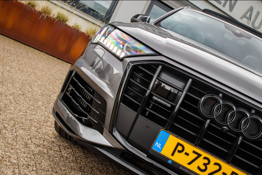 Audi Q7 55TFSI e Quattro Pro Line S S-Line 381pk Automaat! 1e Eig|DLR|Luchtvering|Panoramadak|Virtual|HD Matrix LED|Black|Trekhaak