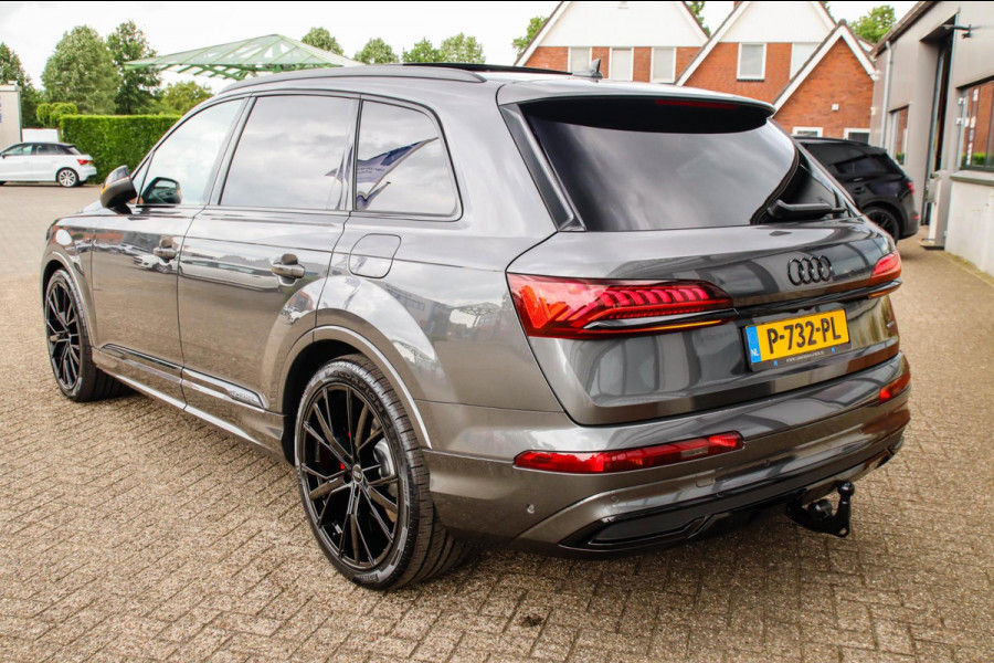 Audi Q7 55TFSI e Quattro Pro Line S S-Line 381pk Automaat! 1e Eig|DLR|Luchtvering|Panoramadak|Virtual|HD Matrix LED|Black|Trekhaak