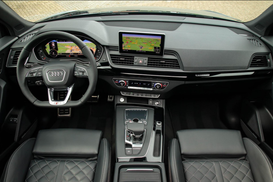 Audi Q5 55 TFSI e Quattro Competition Pro Line S S-Line 367pk Automaat! 1e Eig|Panoramadak|Virtual Cockpit|S kuipstoelen|B&O|Black