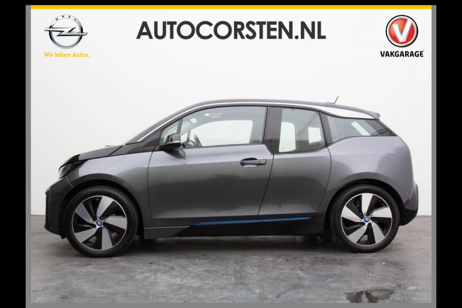 BMW i3 Navi-Pro 19 lm Harman Kardon Conncected Teleservices Warmtepomp BotsWaarsch. Led Ecc Keyless BAS ESP ASR RegenSensorStoel+Ruitensproeier-verwarming PDC Teleservice DAB Acoust voetg-besch regensensor Intelligent noodroep Snellader Comfort pack advance Basis iPerformance 94Ah 33 kWh