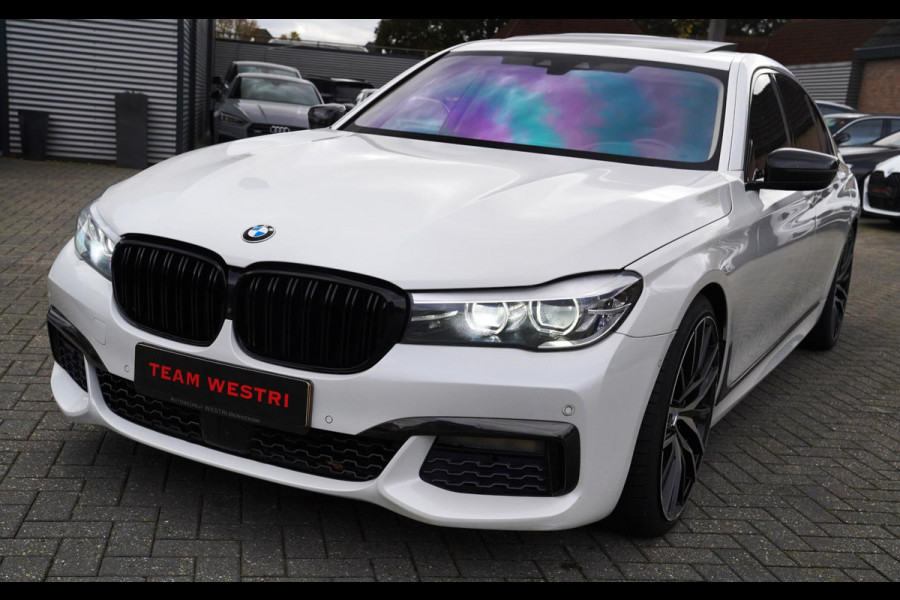 BMW 7 Serie 740Li High Executive | Panorama | Harman/Kardon | Adaptieve cruise | HuD | LED | Parelmoer wit | M-pakket | 20 inch |