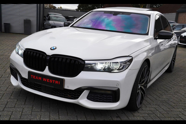 BMW 7 Serie 740Li High Executive | Panorama | Harman/Kardon | Adaptieve cruise | HuD | LED | Parelmoer wit | M-pakket | 20 inch |