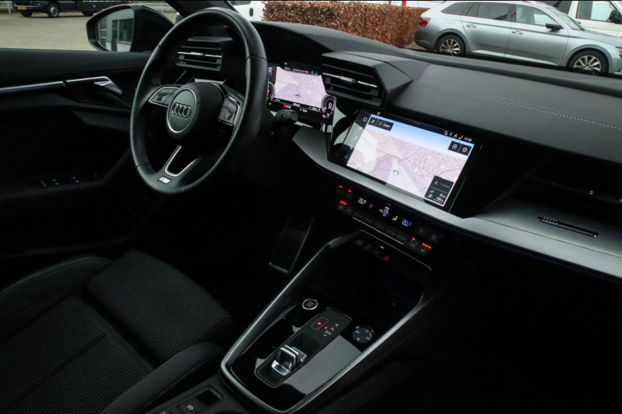 Audi A3 Sportback 40 TFSI e PHEV S Edition S-line 204pk S-Tronic 1e Eig|Dealer|Kuipstoelen|Virtual Cockpit|LED Matrix|ACC|Black|19