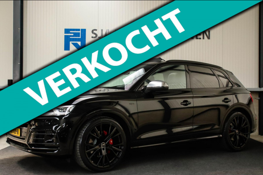 Audi Q5 3.0TFSI SQ5 Quattro S-Line 354pk Automaat! 1e Eig|NL|DLR|Luchtvering|Kuipstoelen|Panoramadak|Virtual Cockpit|Black|Carbon