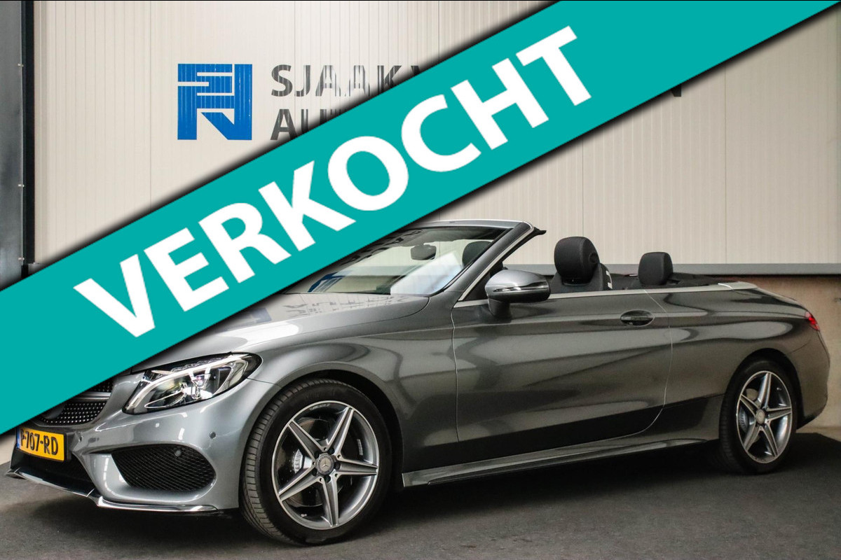 Mercedes-Benz C-Klasse Cabrio 200 Edition 1 AMG Styling 9G Automaat 184pk 1 Eig|DLR|21dkm|Lederen sportstoelen|LED|Airscarf|18inch