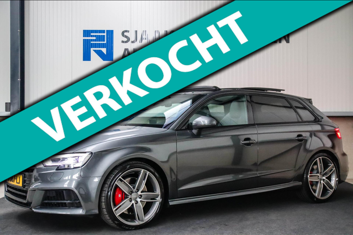 Audi A3 Sportback 2.0TFSI S3 quattro Facelift 310pk S-Tronic 2e Eig|DLR|Kuipstoelen|Virtual Cockpit|Panoramadak|Magnetic|LED|Black