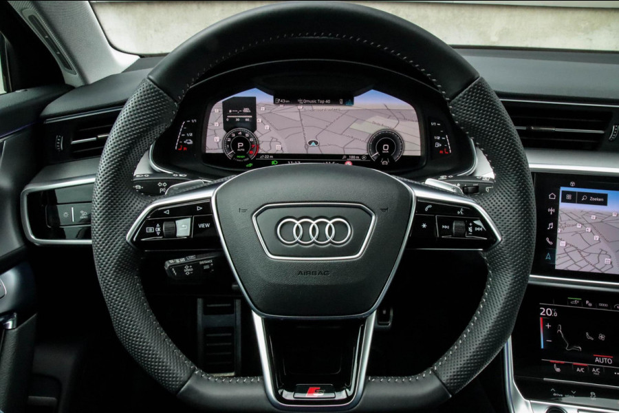 Audi A6 Avant 55 TFSI e Quattro Competition S line Edition 367pk Automaat! Kuipstoelen|Panoramadak|Virtual Cockpit|HD Matrix|Black