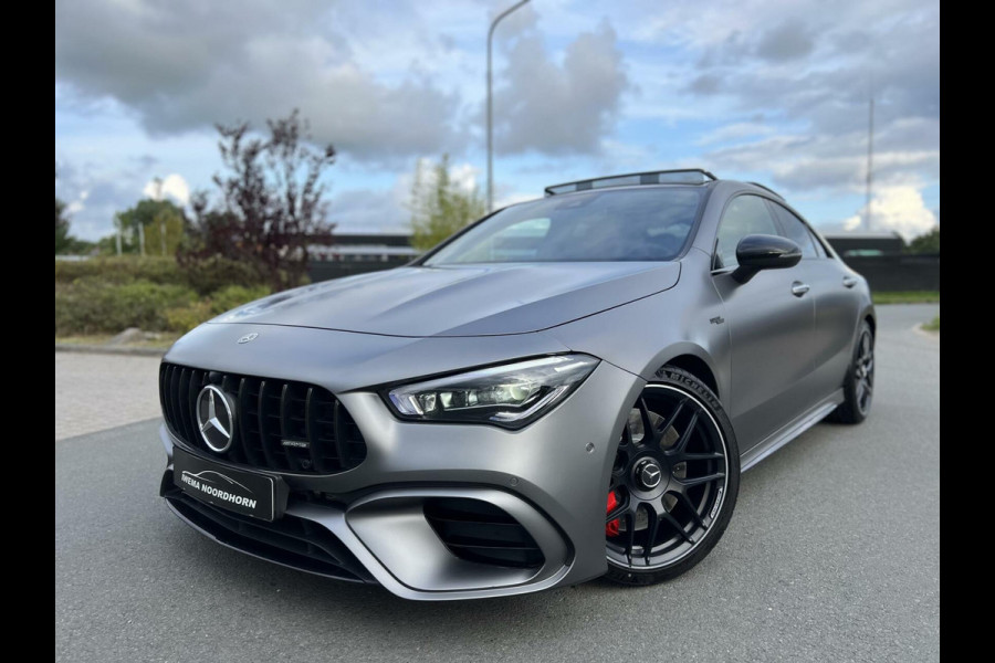 Mercedes-Benz CLA-Klasse 45 S AMG 4MATIC+ 2022 Panoramadak|Burmester®|Keyless|Designo Grey|Matrix|Night pakket II