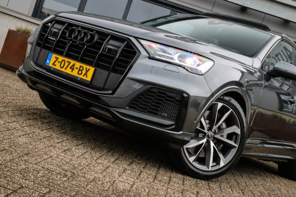 Audi Q7 55TFSI e Quattro Pro Line S S-Line 381pk Automaat! 1e|DLR|Luchtvering|Panoramadak|Virtual|Kuipstoelen|Ventilatie|Softclose