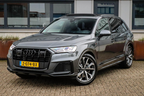 Audi Q7 55TFSI e Quattro Pro Line S S-Line 381pk Automaat! 1e|DLR|Luchtvering|Panoramadak|Virtual|Kuipstoelen|Ventilatie|Softclose