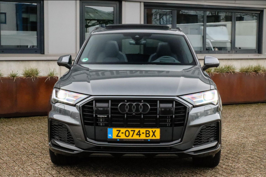 Audi Q7 55TFSI e Quattro Pro Line S S-Line 381pk Automaat! 1e|DLR|Luchtvering|Panoramadak|Virtual|Kuipstoelen|Ventilatie|Softclose