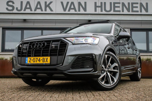 Audi Q7 55TFSI e Quattro Pro Line S S-Line 381pk Automaat! 1e|DLR|Luchtvering|Panoramadak|Virtual|Kuipstoelen|Ventilatie|Softclose