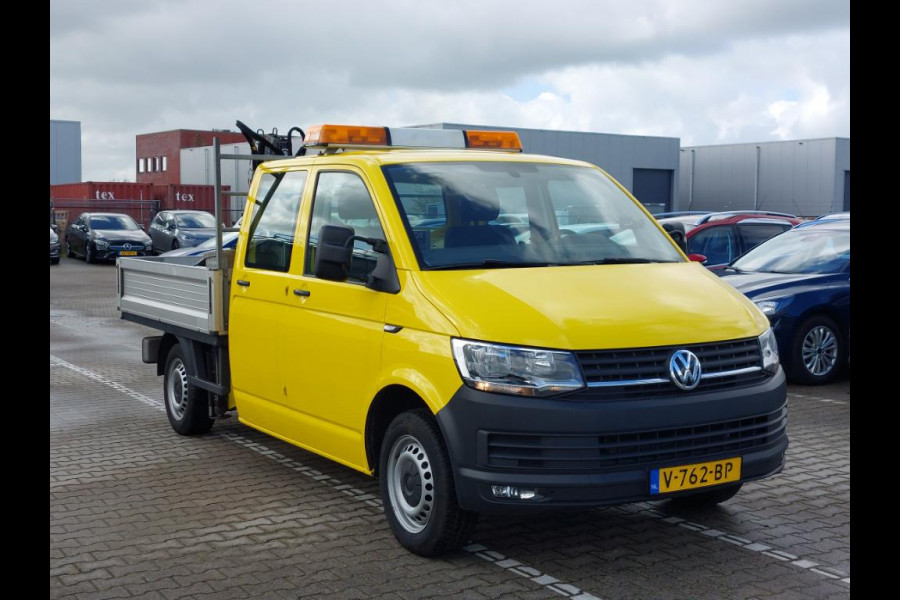 Volkswagen Transporter 2.0 TDI L2H1 DC Hiab kraan Kastinrichting Trekhaak Airco Cruise Comfortline