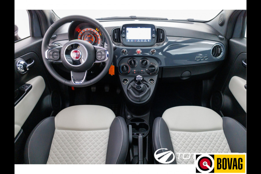 Fiat 500 1.0 Hybrid Dolcevita, Navigatie Panoramadak, App Connect, Airco, DAB, All season banden