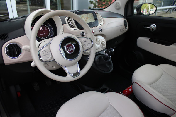 Fiat 500 1.0 Hybrid 70PK DOLCEVITA | PANORAMA DAK | NAVIGATIE | APPLE CARPLAY/ANDROID AUTO | PARKEERSENSOREN | LICHTMETALEN VELGEN 16" | DAB+ RADIO | CRUISE CONTROL | LEDEREN BEKLEDING |