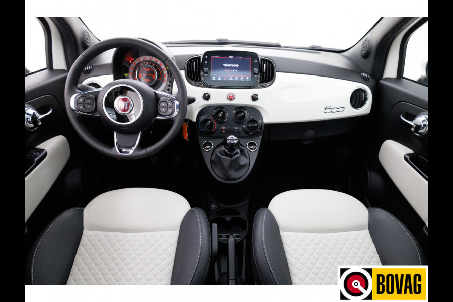 Fiat 500 1.0 Hybrid Dolcevita Navigatie Panoramadak, App Connect, Airco, DAB, All season banden