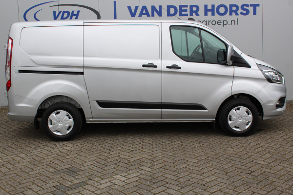 Ford Transit Custom 300 2.0-130pk TDCI L1H1 Trend. Trekgewicht 2.500kg ! Metallic lak, navigatie, telefoonvoorb., DAB radio, airco, camera, parkeersensoren v+a, winterpakket, lane- en side assist, bijrijdersbank, laadruimte betimmerd etc.