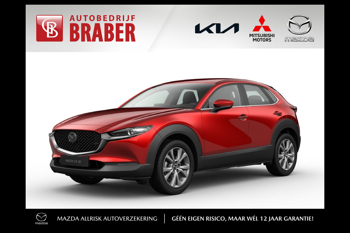 Mazda CX-30 2.0 e-SkyActiv-G 122PK 6MT Exclusive-line | Black Comfort Pack | | Hoge Korting | Uit voorraad leverbaar | Private Lease vanaf €499,- per maand |