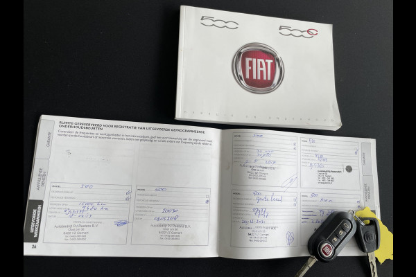 Fiat 500 0.9 TwinAir Turbo Lounge Clim. control - Parks-A - Pano-dak - Navi full map - Radio/USB/AUX/DAB - MFL-Stuurwiel - ML - LMV 16"- CD+AB - Ramen E-VZ - Spiegels E-V+V - HSA
