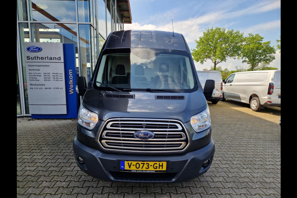 Ford Transit 350 2.0 TDCI L2H3 Trend 170 pk! | 3 Zitplaatsen | Extra hoog dak | RVS Opstap | Metallic lak | Betonplex vloer